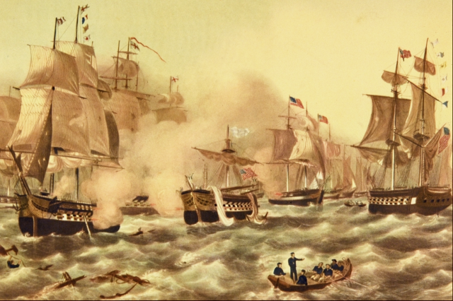 The Battle of Lake Erie By J. Perry Newell (Corel Professional Photos CD-ROM) [Public domain], via Wikimedia Commons