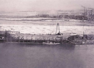 The Akeley under Construction at Grand Haven
