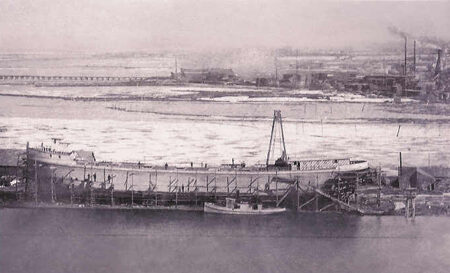 The Akeley under Construction at Grand Haven