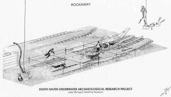 Drawing of the Rockaway wreck